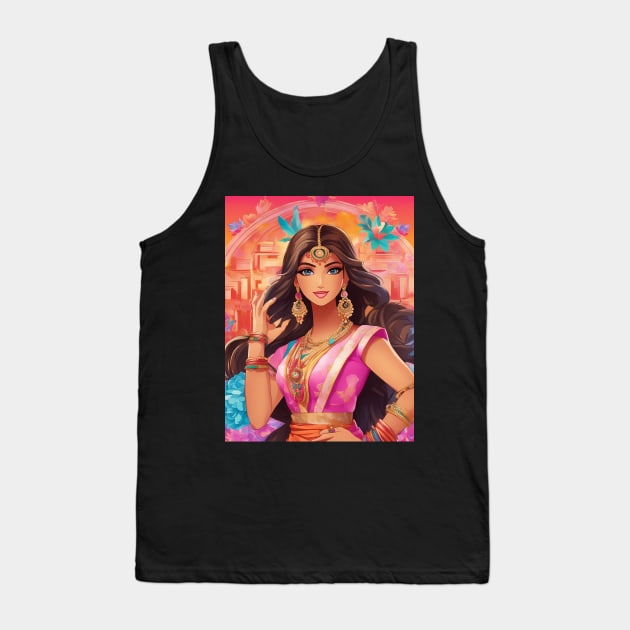 Adventure Bharat Indian Tank Top by animegirlnft